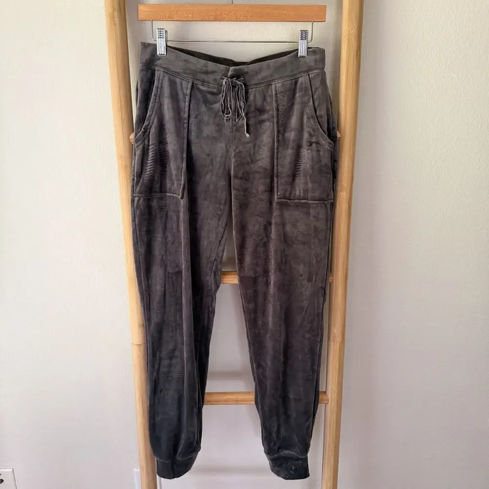 House of Harlow 1960 Velour Jogger Pants Gray Lounge Casual Size S
